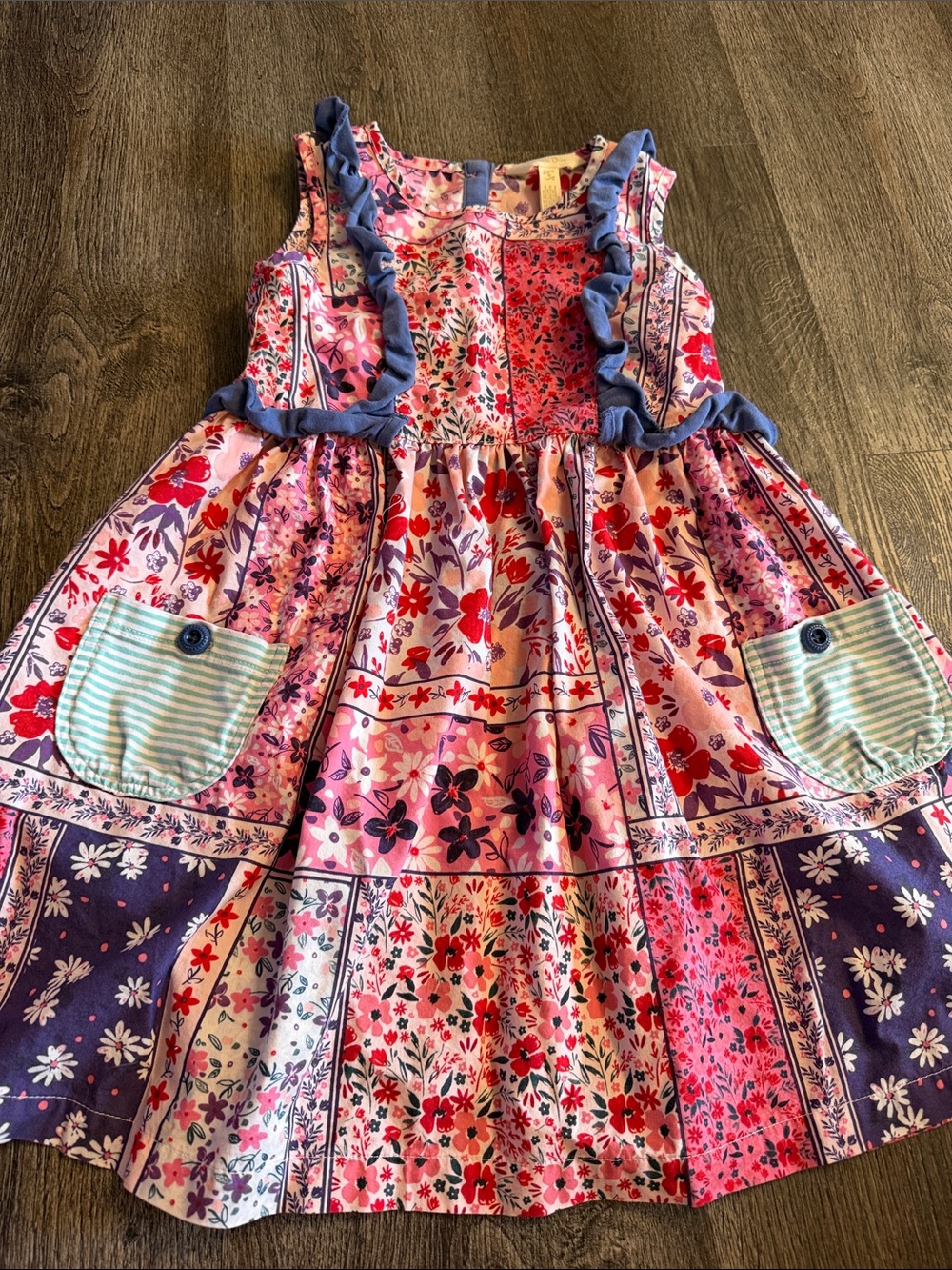 Matilda Jane Pottery Class Dress Floral Patchwork size 6